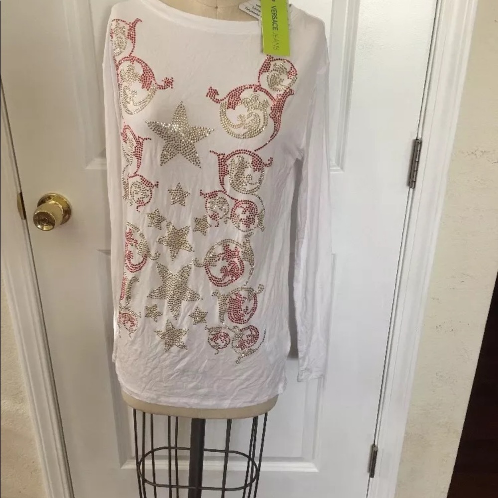 Versace Jeans Jersey Floral Dress Maxi Blouse